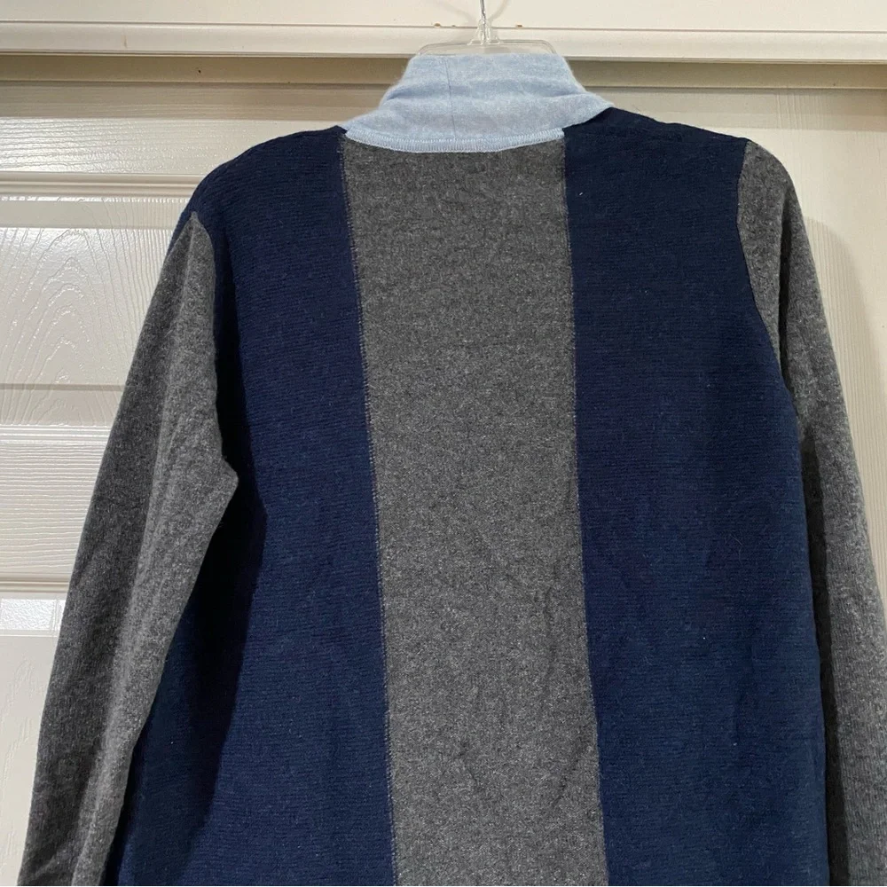 Cashmere Cashmere Stitch‎ Fix Blue & Gray Open Front Cardigan Size Large